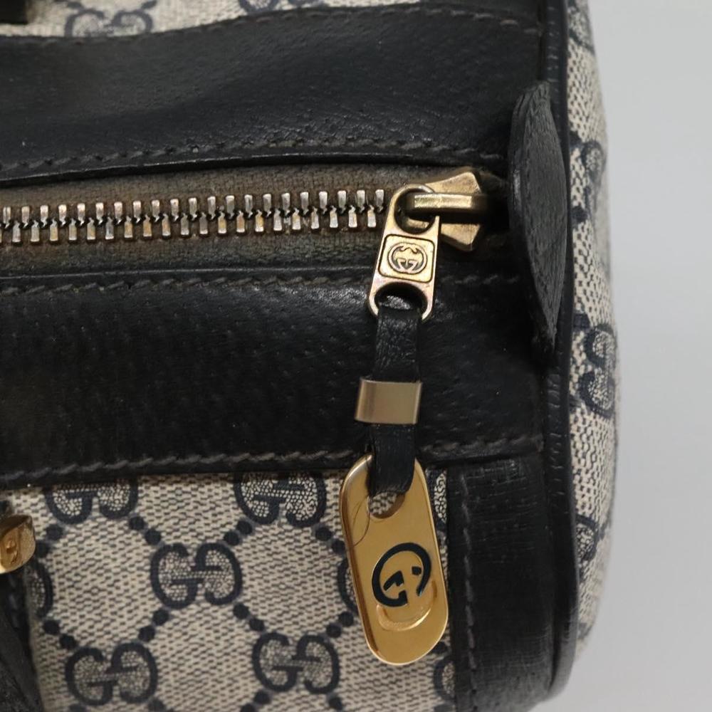 GUCCI GG Supreme Hand Bag PVC Navy Gold 02 468 39 Auth 131012 - Picture 10 of 16